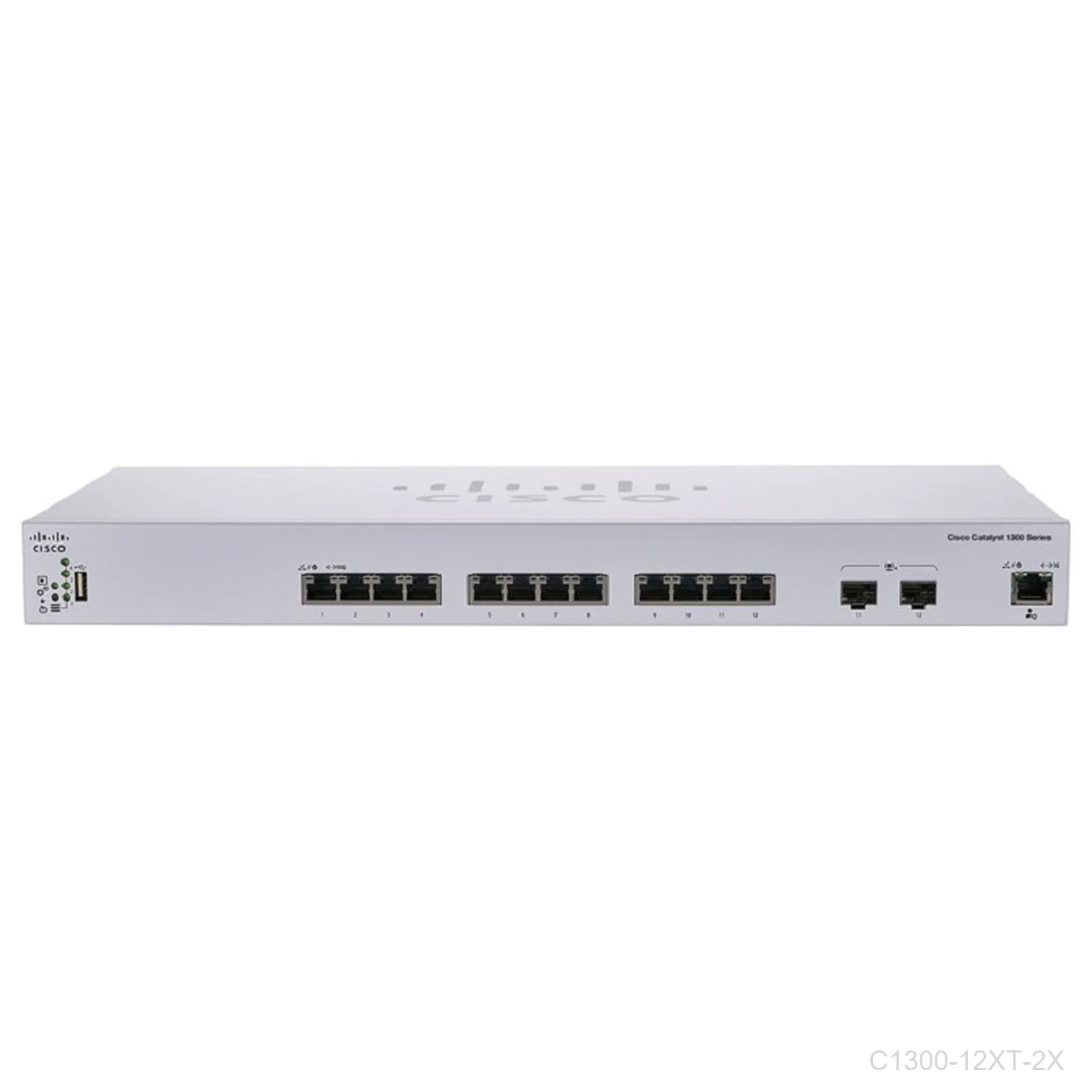 [C1300-12XT-2X] Cisco C1300-12XT-2X, 12 x 10G copper + 2 x 10G, Layer 3 Catalyst Switch