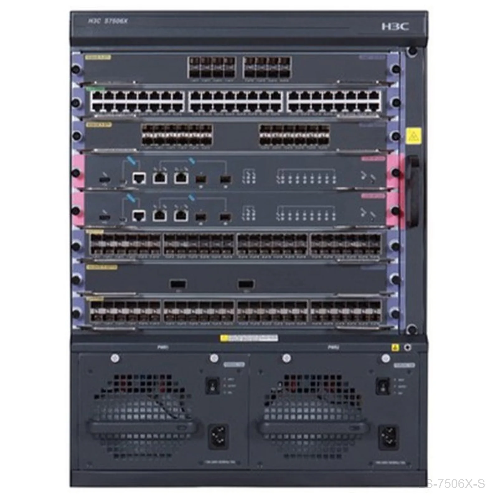 [LS-7506X-S] H3C LS-7506X-S, Enterprise Core Switch Chassis, 2 MPU, 6 LPU Slots
