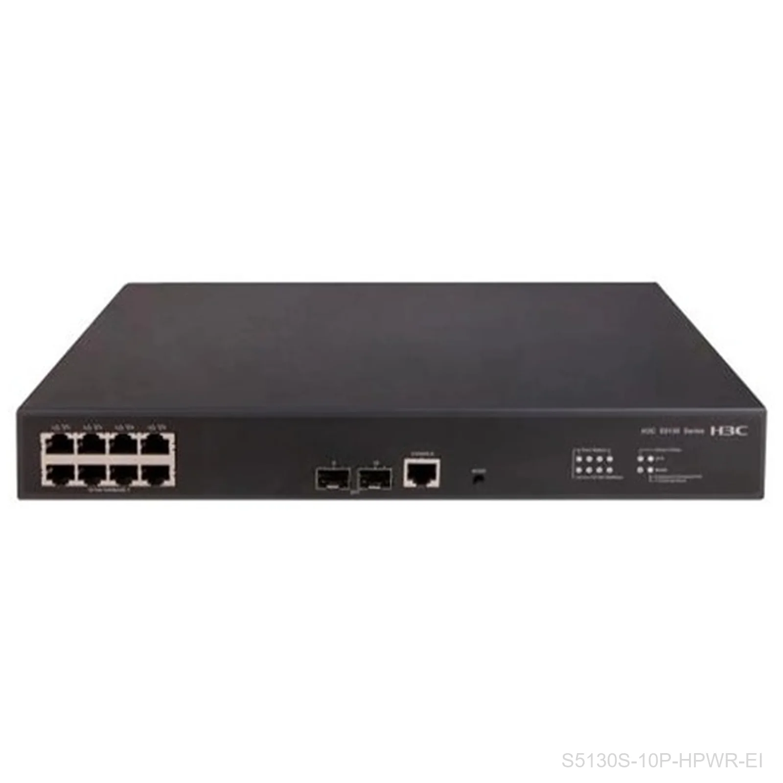 [S5130S-10P-HPWR-EI] H3C S5130S-10P-HPWR-EI, 8-Port Gigabit PoE+ Switch, 125W, 2x 1G SFP