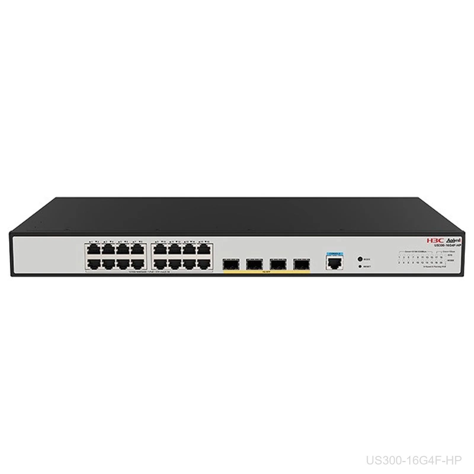 [US300-16G4F-HP] H3C US300-16G4F-HP, Aolynk 16-Port Gigabit PoE+ Switch, 250W, 4x 1G SFP