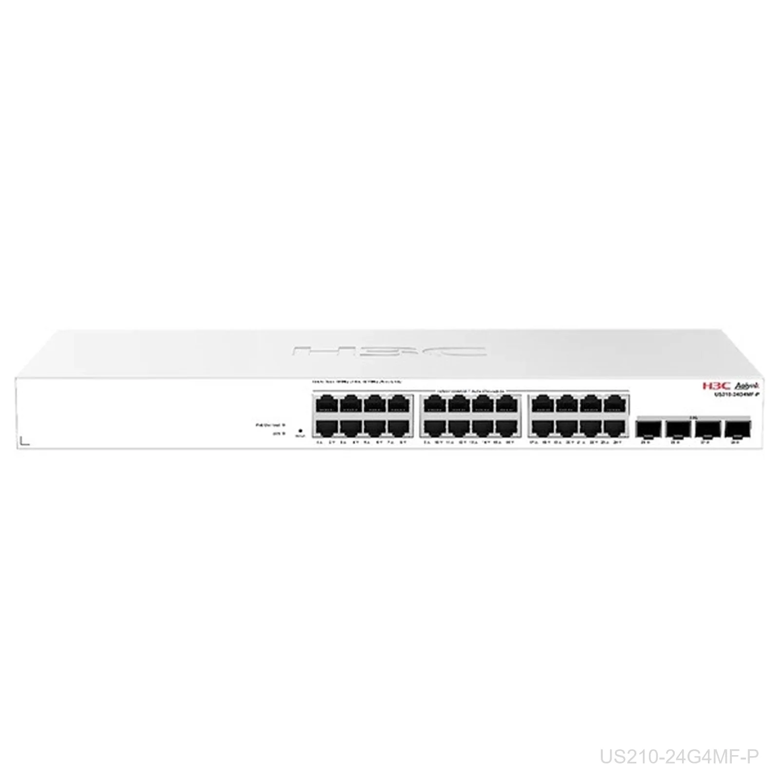 [US210-24G4MF-P] H3C US210-24G4MF-P, Aolynk 24-Port Gigabit PoE+, 240W, 4x 2.5G SFP