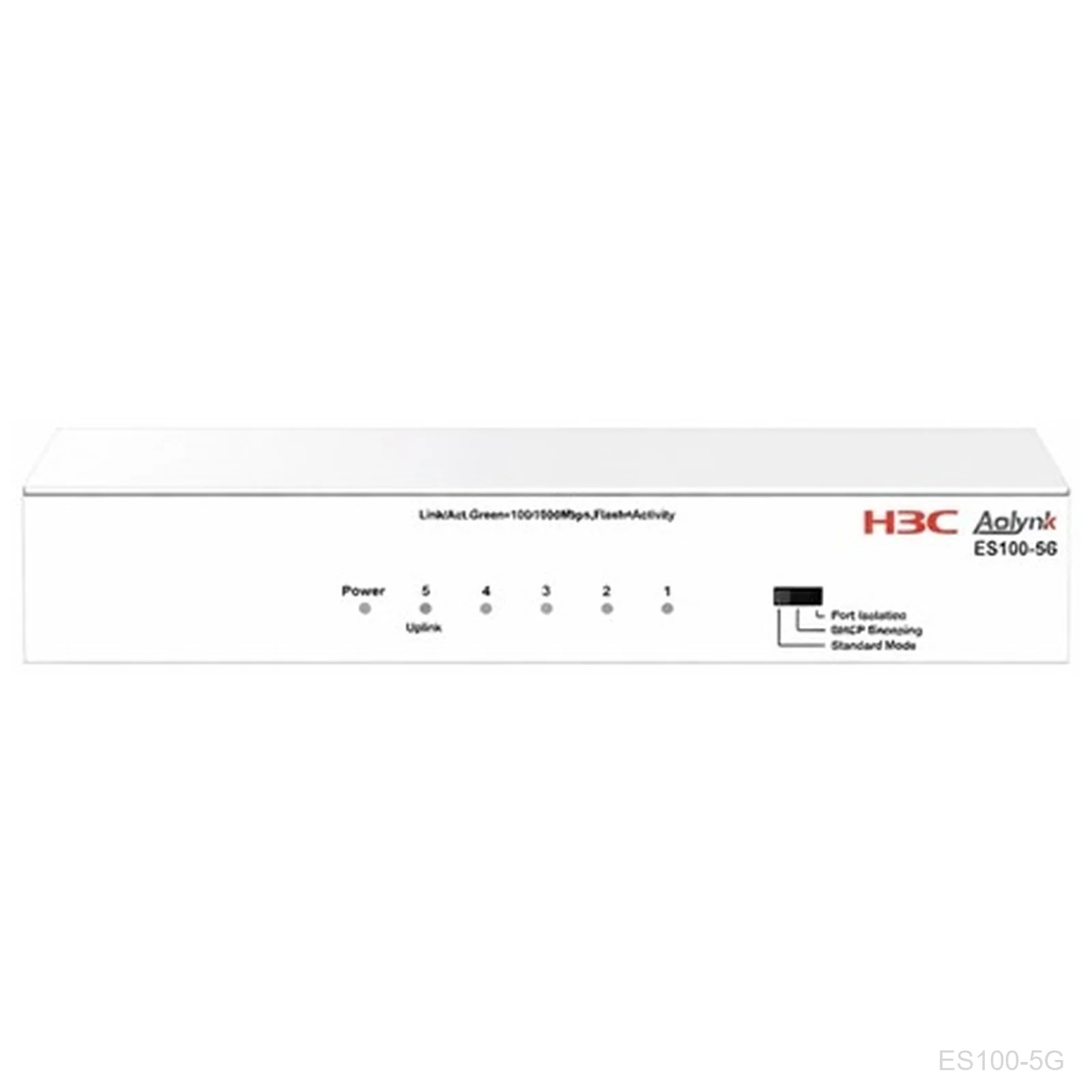 [ES100-5G] H3C ES100-5G, Aolynk 5-Port Gigabit Switch, Metal Case, 9801A8G7