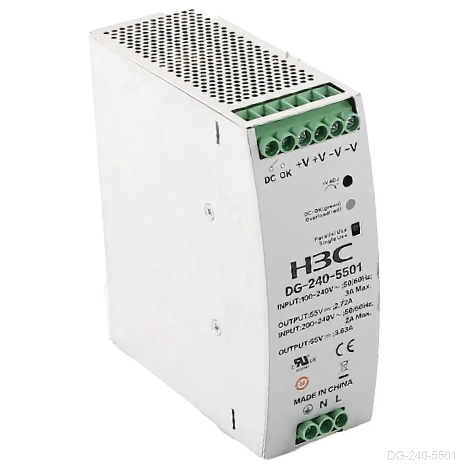 [DG-240-5501] H3C DG-240-5501, DIN-Rail 150W PoE AC Power Supply