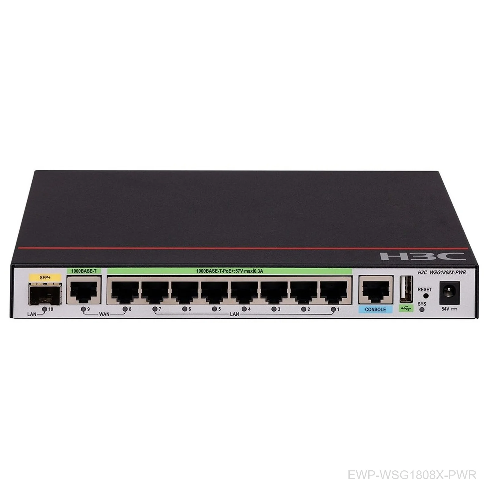[EWP-WSG1808X-PWR] H3C EWP-WSG1808X-PWR, Wireless Multi-Service Gateway, 7x GE PoE, 80W