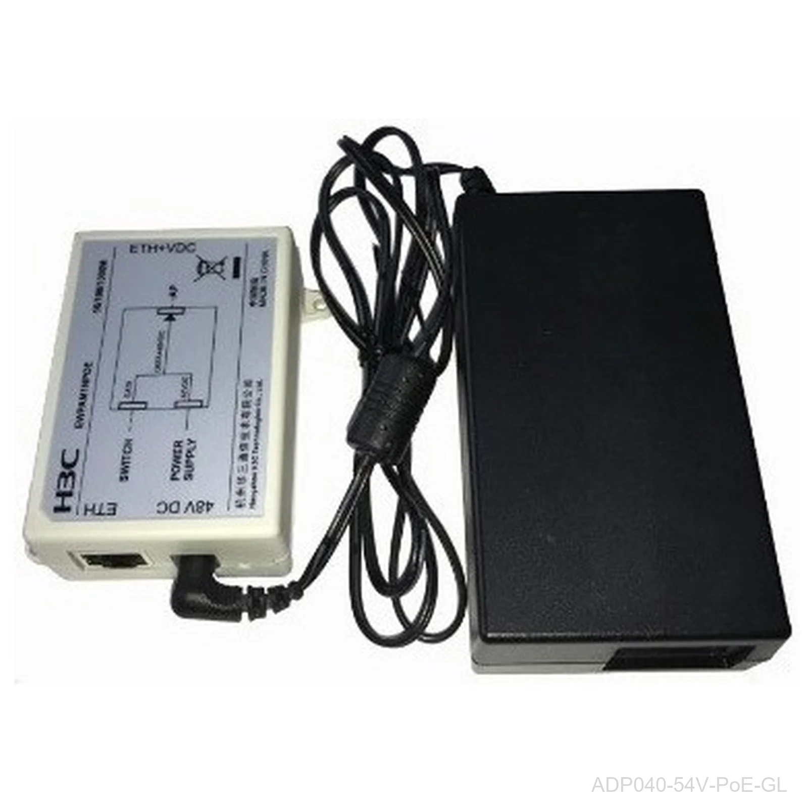 [ADP040-54V-PoE-GL] H3C ADP040-54V-PoE-GL, 54V 40W PoE Injector Power Adapter, Single Port
