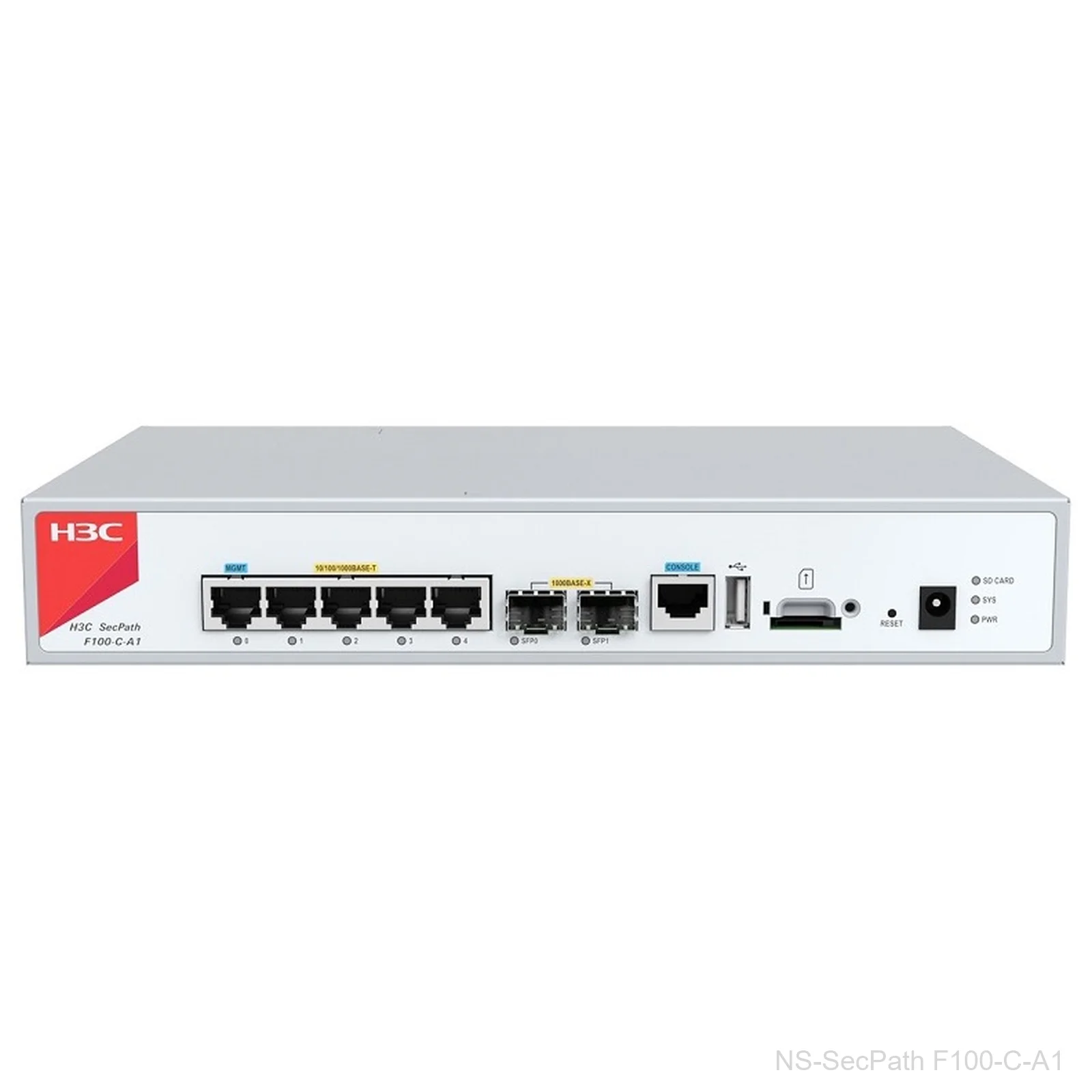 [NS-SecPath F100-C-A1] H3C NS-SecPath F100-C-A1, Firewall Appliance, 5x GE, 2x SFP, 1.2 Gbps