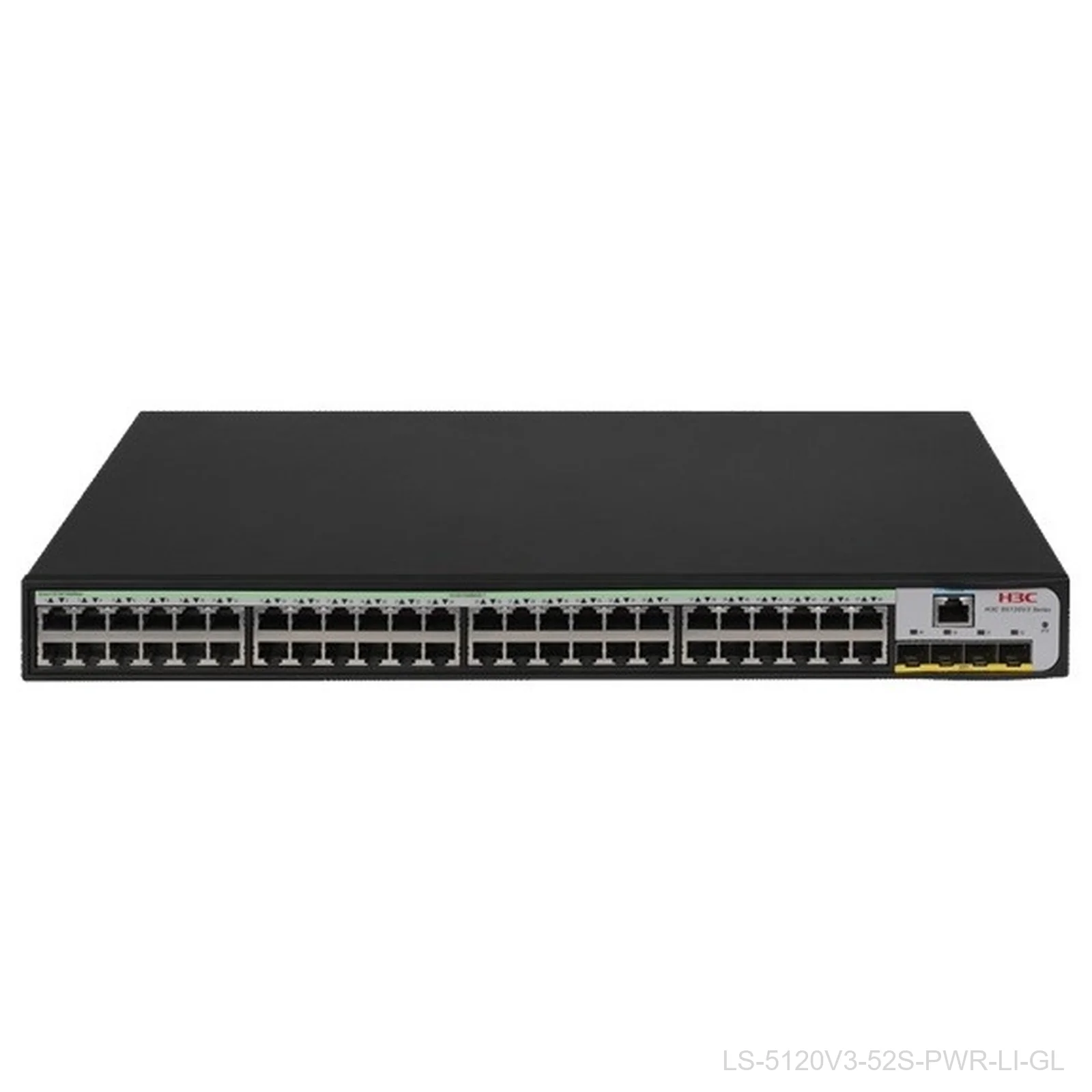 [LS-5120V3-52S-PWR-LI-GL] H3C LS-5120V3-52S-PWR-LI-GL, 48-Port Gigabit PoE+ Switch, 370W, 4x SFP+