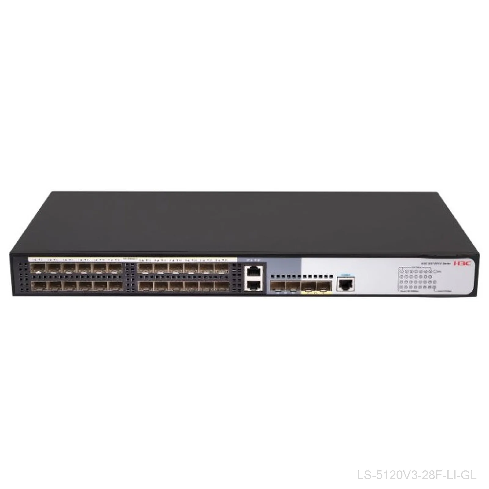 [LS-5120V3-28F-LI-GL] H3C LS-5120V3-28F-LI-GL, 24-Port 1G SFP Switch, 2 Combo, 2x 10G SFP+