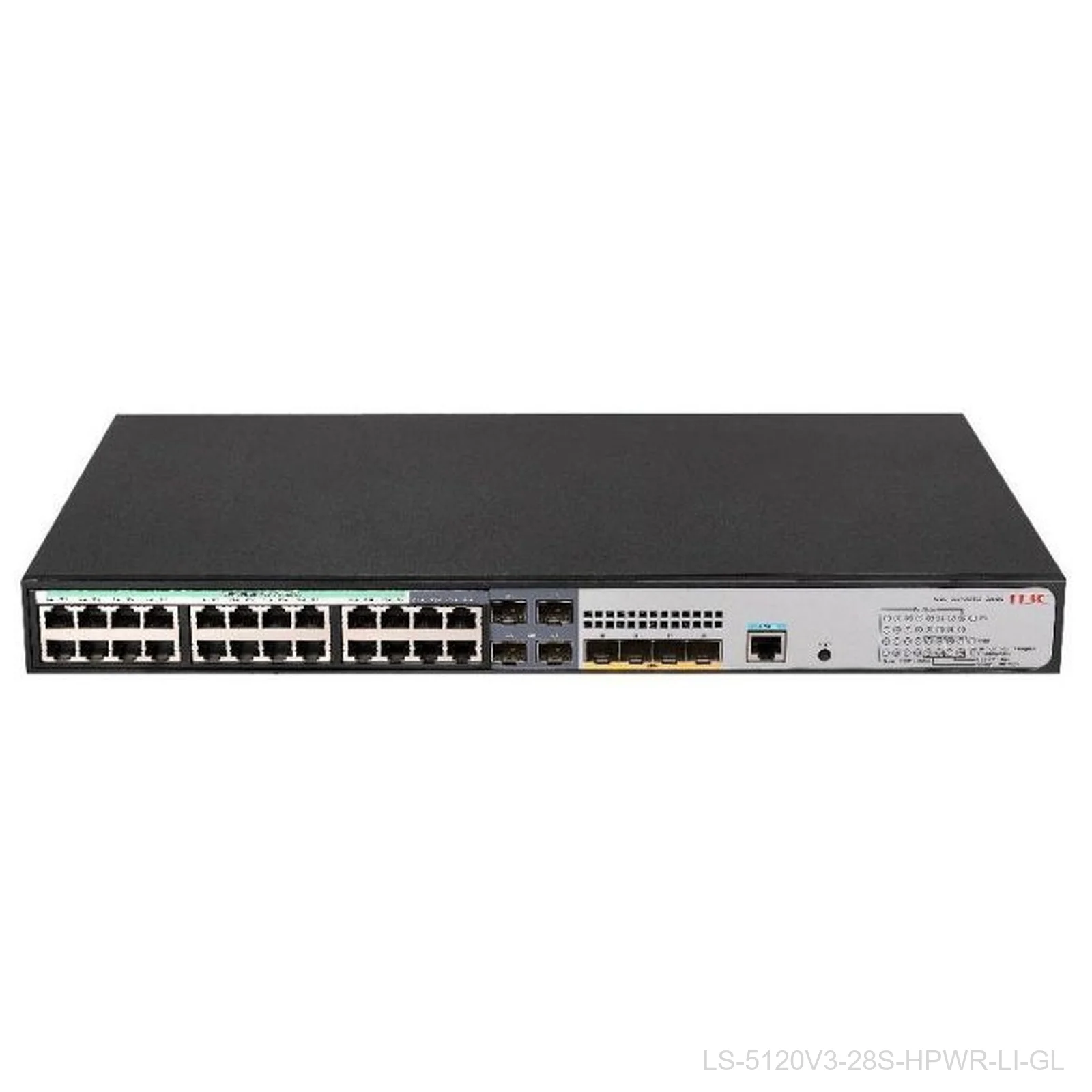 [LS-5120V3-28S-HPWR-LI-GL] H3C LS-5120V3-28S-HPWR-LI-GL, 24-Port PoE+, 370W, 4x1G+4x10G SFP