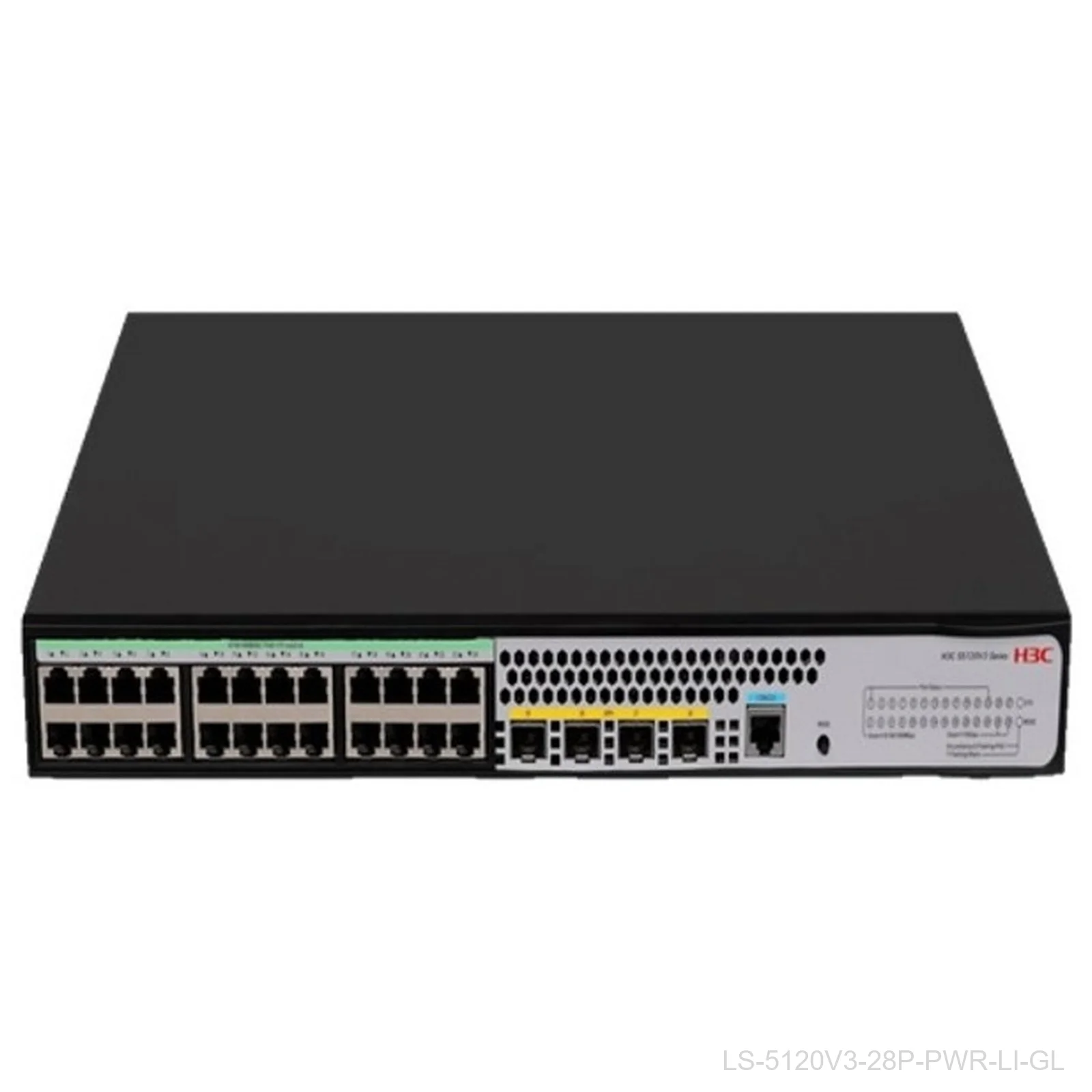 [LS-5120V3-28P-PWR-LI-GL] H3C LS-5120V3-28P-PWR-LI-GL, 24-Port Gigabit PoE+, 240W, 4x 1G SFP