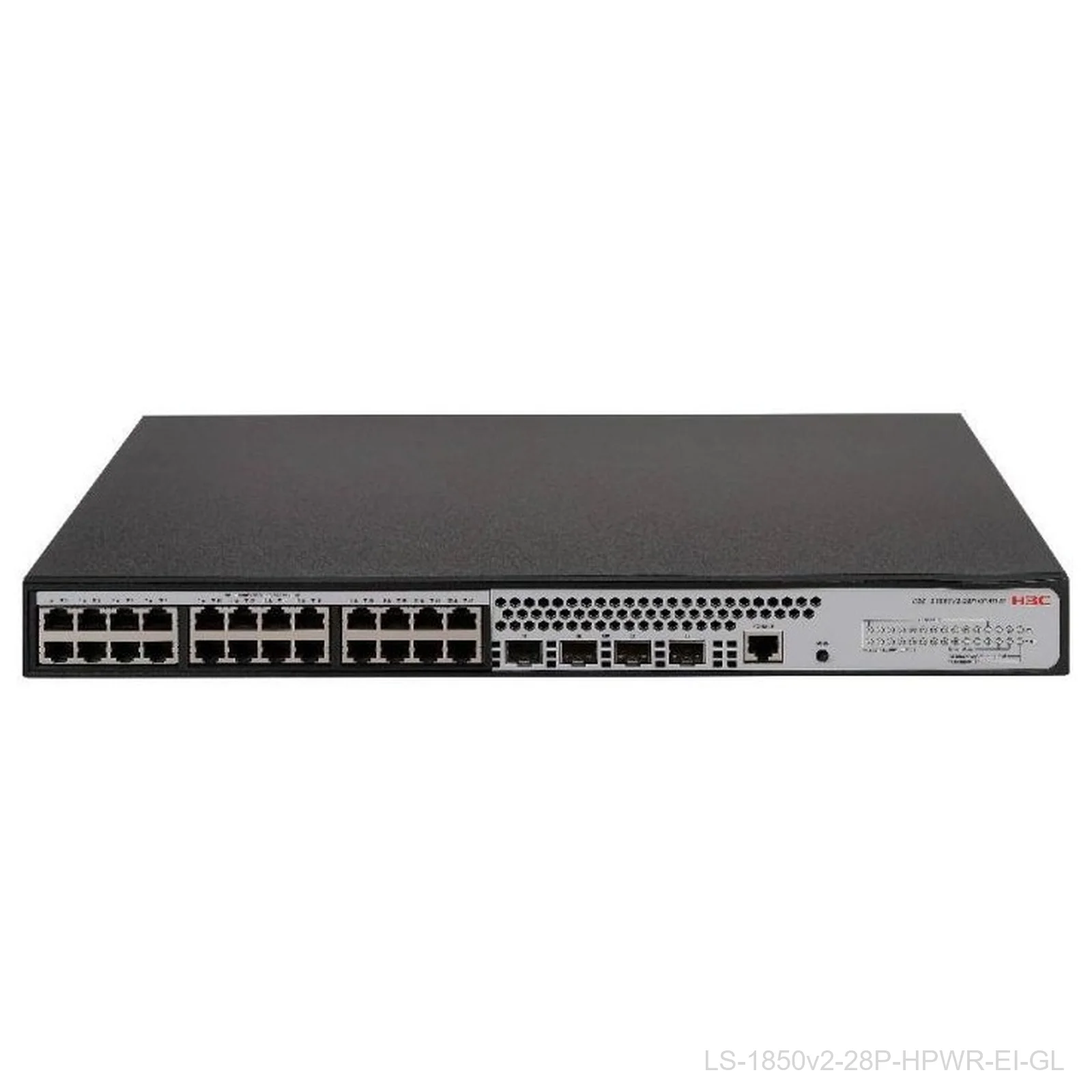 [LS-1850v2-28P-HPWR-EI-GL] H3C LS-1850v2-28P-HPWR-EI-GL, 24-Port Gigabit PoE+, 370W, 4x 1G SFP