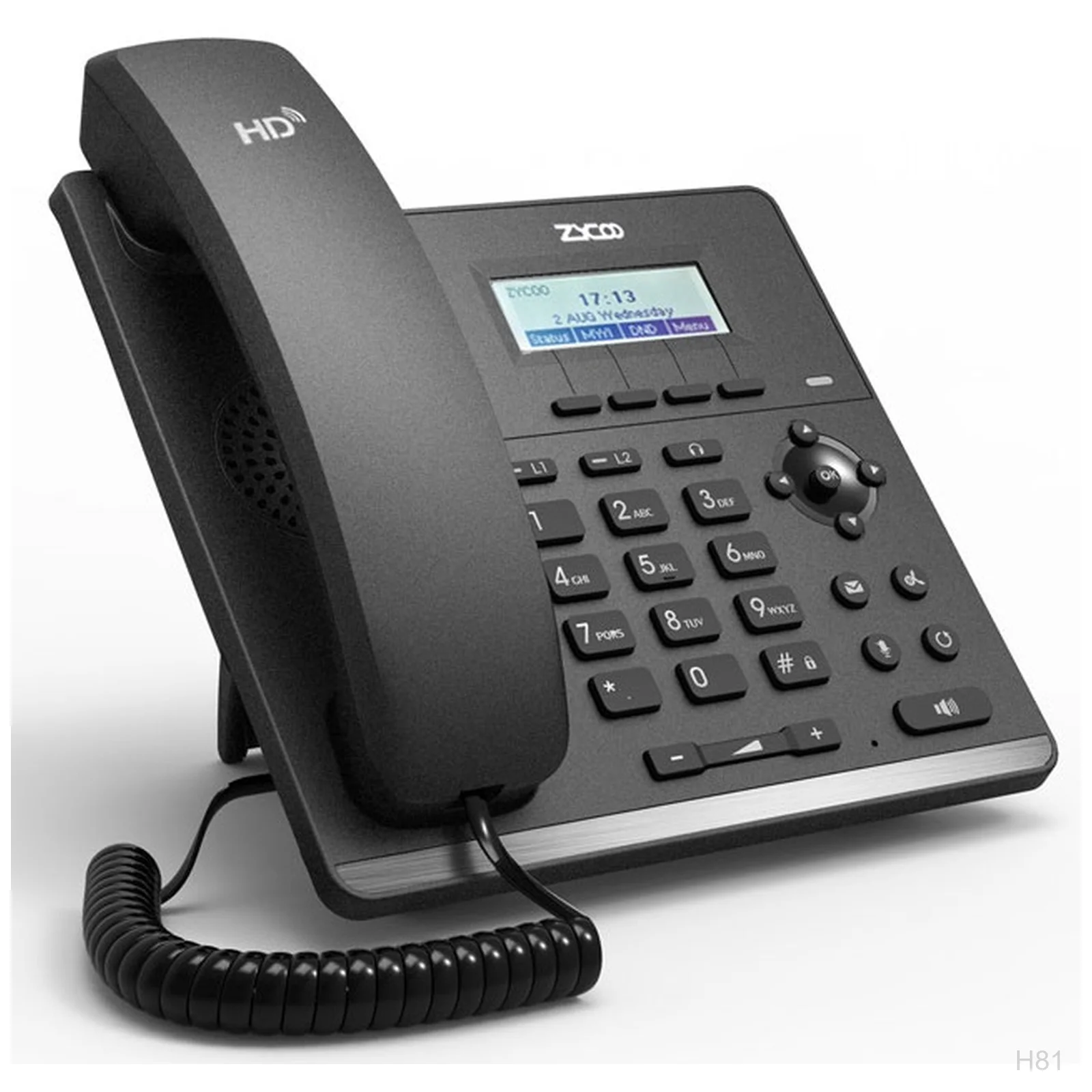 [H81] ZYCOO H81, IP Phone, 2 Line, PoE, HD Voice