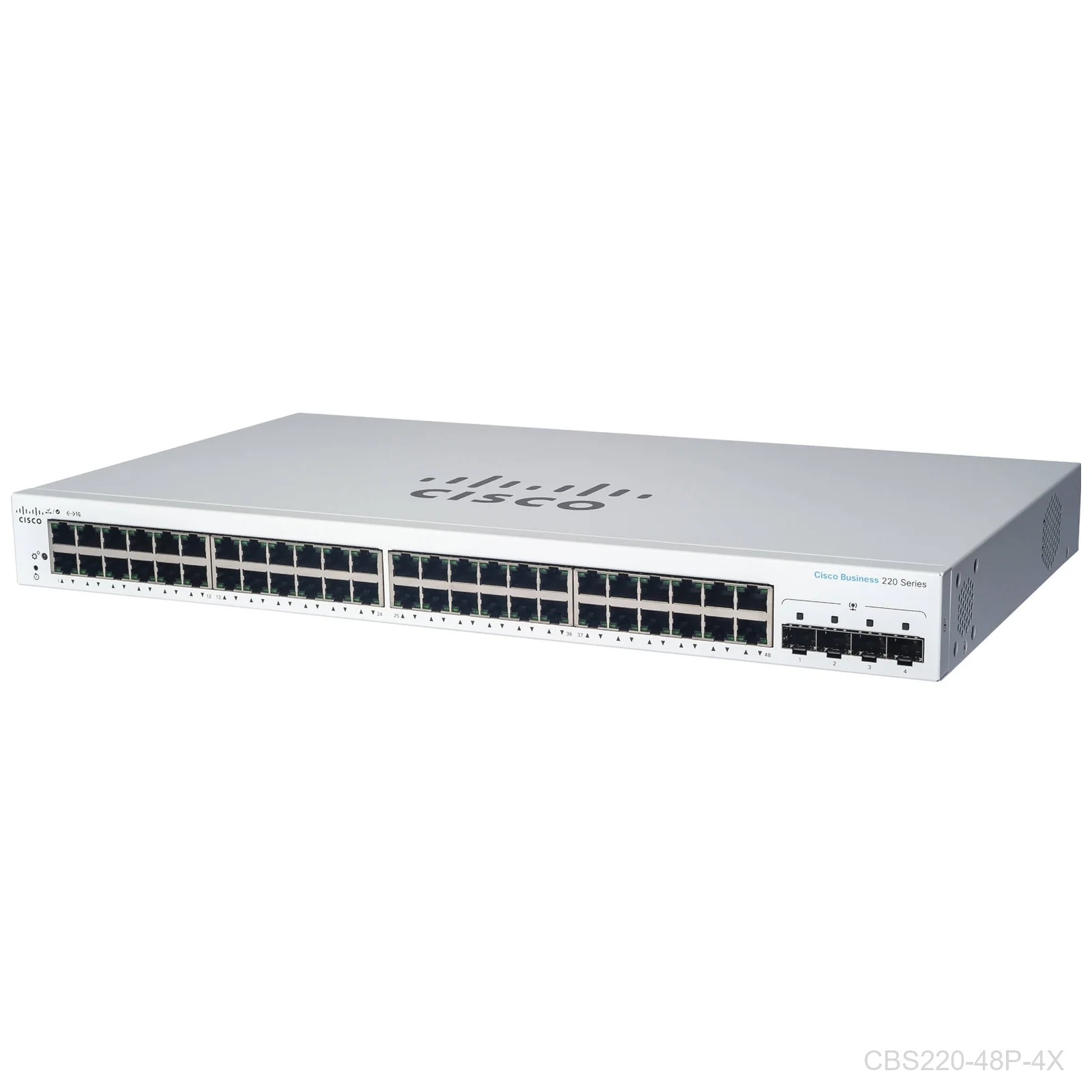[CBS220-48P-4X] Cisco CBS220-48P-4X, 48 ports Giga POE+ 382W, 4 x 10G SFP+ port, Switch