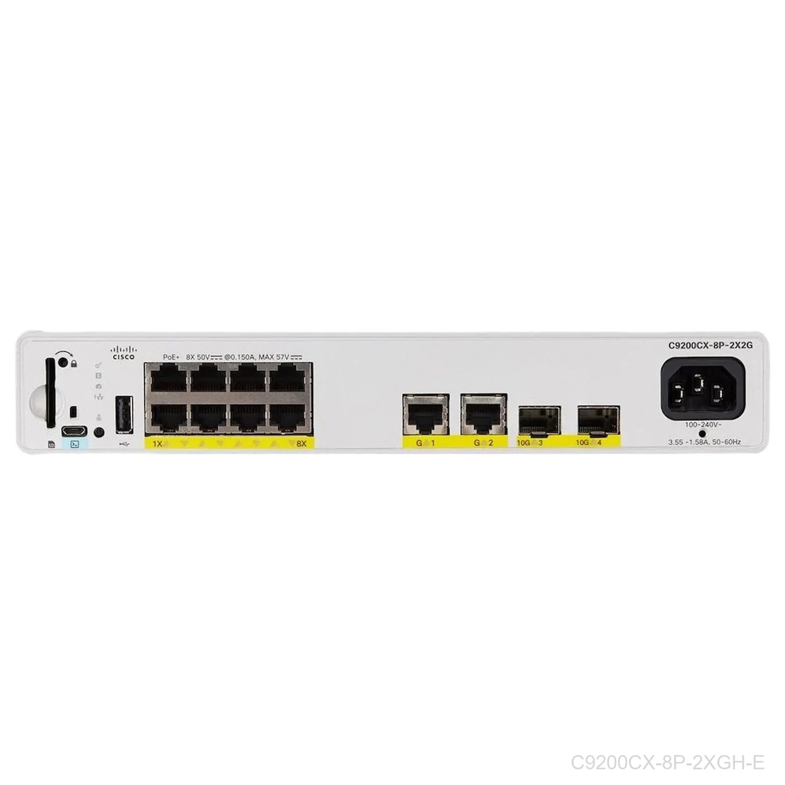 [C9200CX-8P-2XGH-E] Cisco C9200CX-8P-2XGH-E, Catalyst 9200CX 8-Port PoE+ Switch Network
