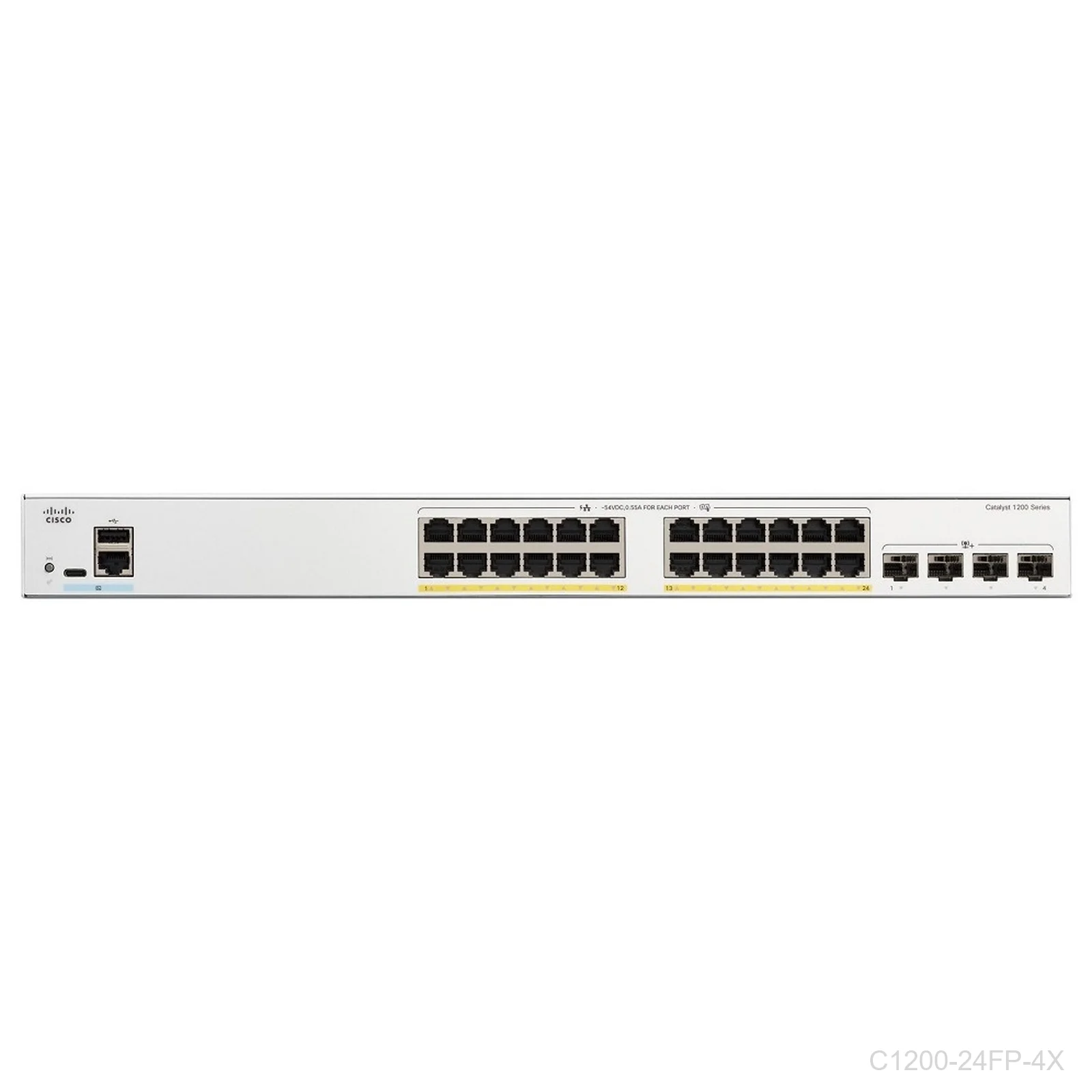 [C1200-24FP-4X] Cisco C1200-24FP-4X, 24 ports Giga POE+ 375W + 4 x 10G, Catalyst Switch