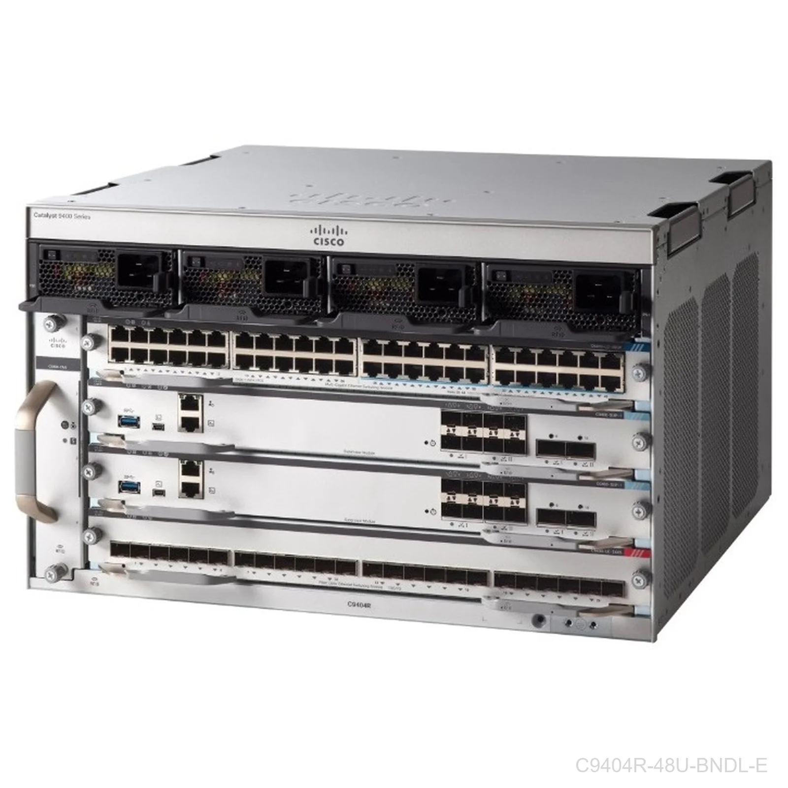 [C9404R-48U-BNDL-E] Cisco C9404R-48U-BNDL-E, Catalyst 9400 4-Slot Switch Bundle