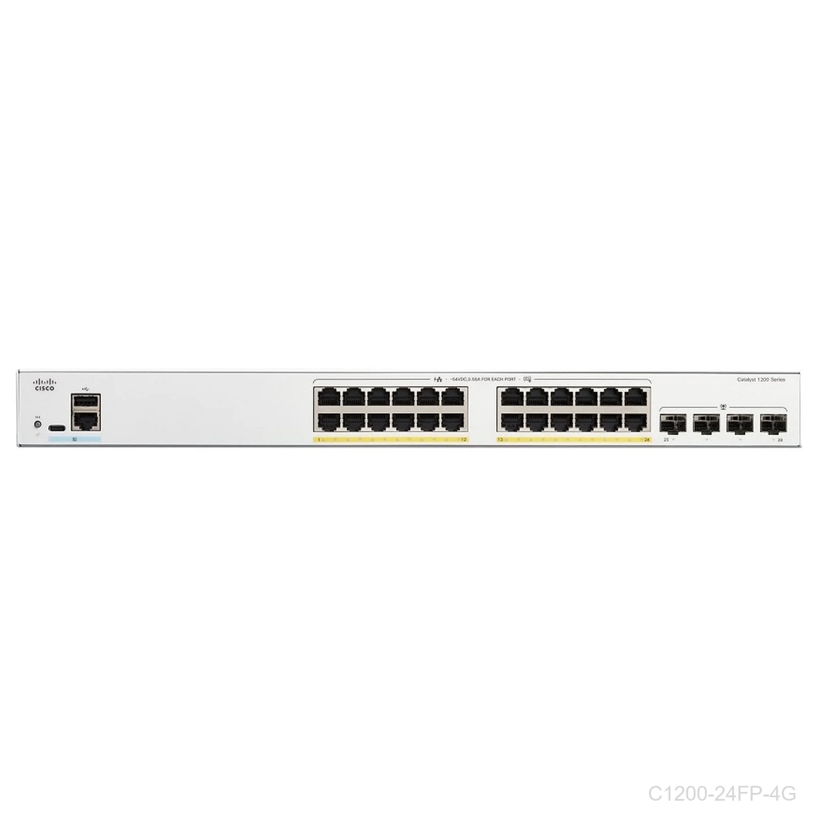 [C1200-24FP-4G] Cisco C1200-24FP-4G, 24 ports Giga POE+ 375W + 4 x 1G, Catalyst Switch
