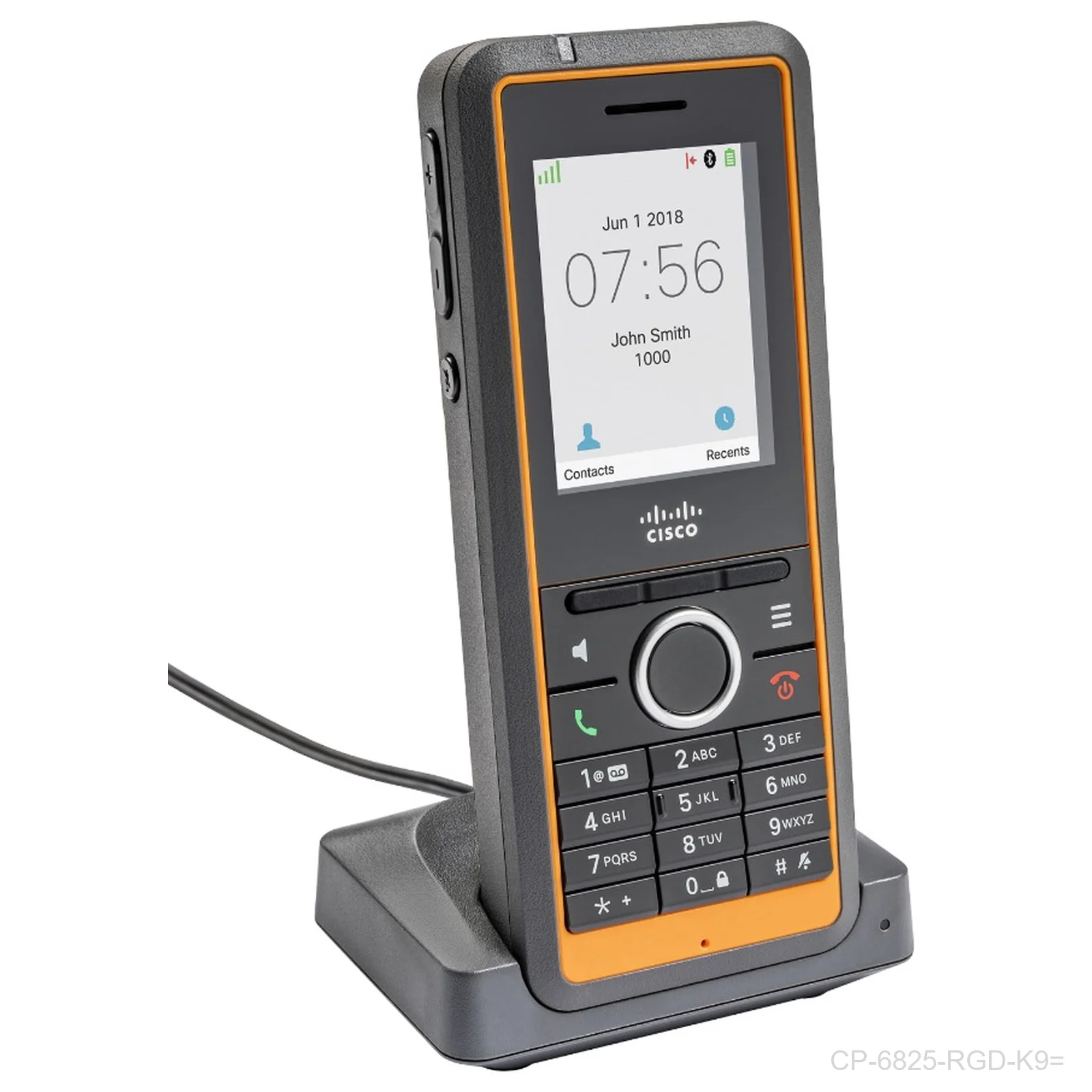 [CP-6825-RGD-K9=] Cisco CP-6825-RGD-K9= 6825 Ruggedized MPP DECT Handset with Battery