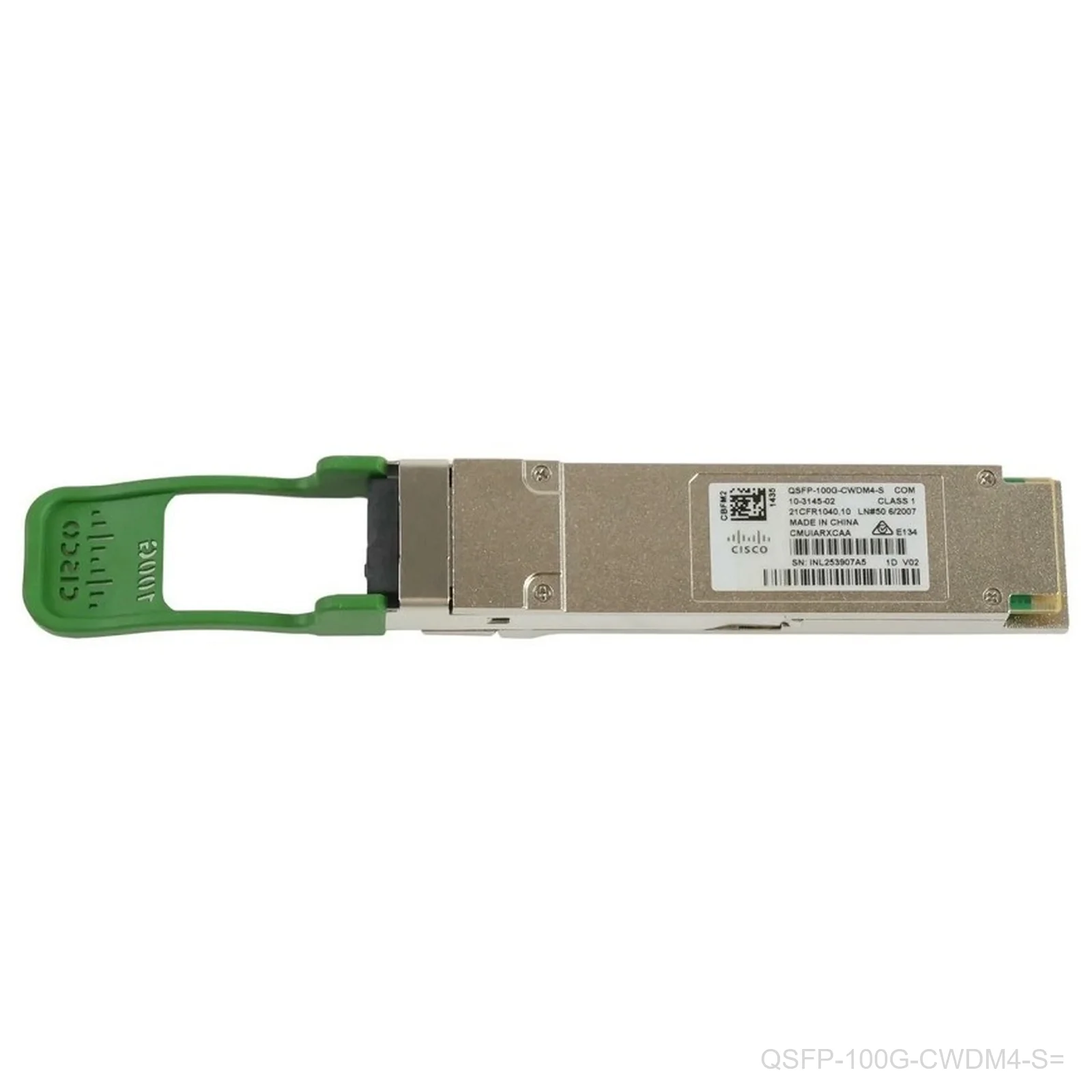 [QSFP-100G-CWDM4-S=] Cisco QSFP-100G-CWDM4-S=, 100GBASE CWDM4 QSFP, 2 km over SMF