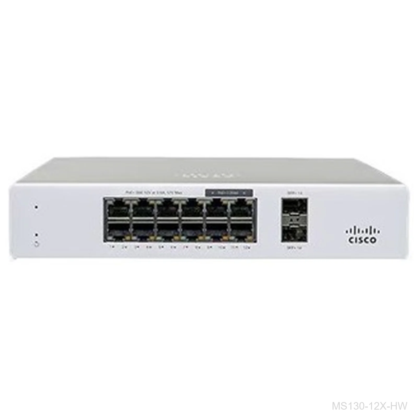 [MS130-12X-HW] Cisco Meraki MS130-12X-HW 12-Port Multigigabit PoE Switch, 10G Uplinks